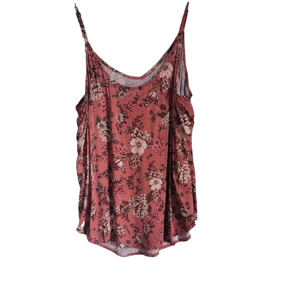 Sleevless Blouse Floral Pattern Size 2x